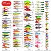 22pcs 58pcs 102pcs Fishing Lure Kits Multi-functional Set Topwater Floating Swimming Lures, Equipped With High Pitch Hook Soft Frogs, Used For Ba