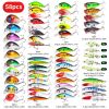 22pcs 58pcs 102pcs Fishing Lure Kits Multi-functional Set Topwater Floating Swimming Lures, Equipped With High Pitch Hook Soft Frogs, Used For Ba