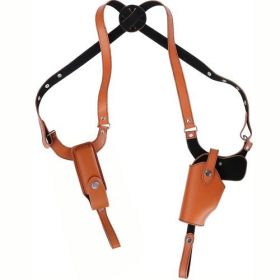 Shoulder Holster With Adjustable Straps Magazine Holder Vertical PU Leather Gun Holster For Concealed Carry Fit For M1911 Glock Sig Sauer (Option: ShoulderHolsterBrown)